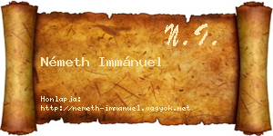 Németh Immánuel névjegykártya